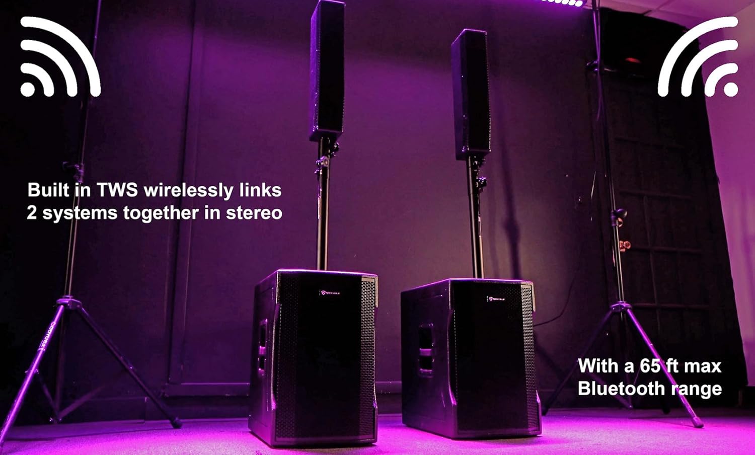 Rockville TITAN COLUMN 12 Powered Array System, 12