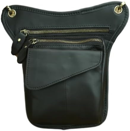 Anti Theft Crossbody Chest Backpack for Men Lightweight Slim Shoulder Bag Multipurpose Daypack with Adjustable Strap (Black)