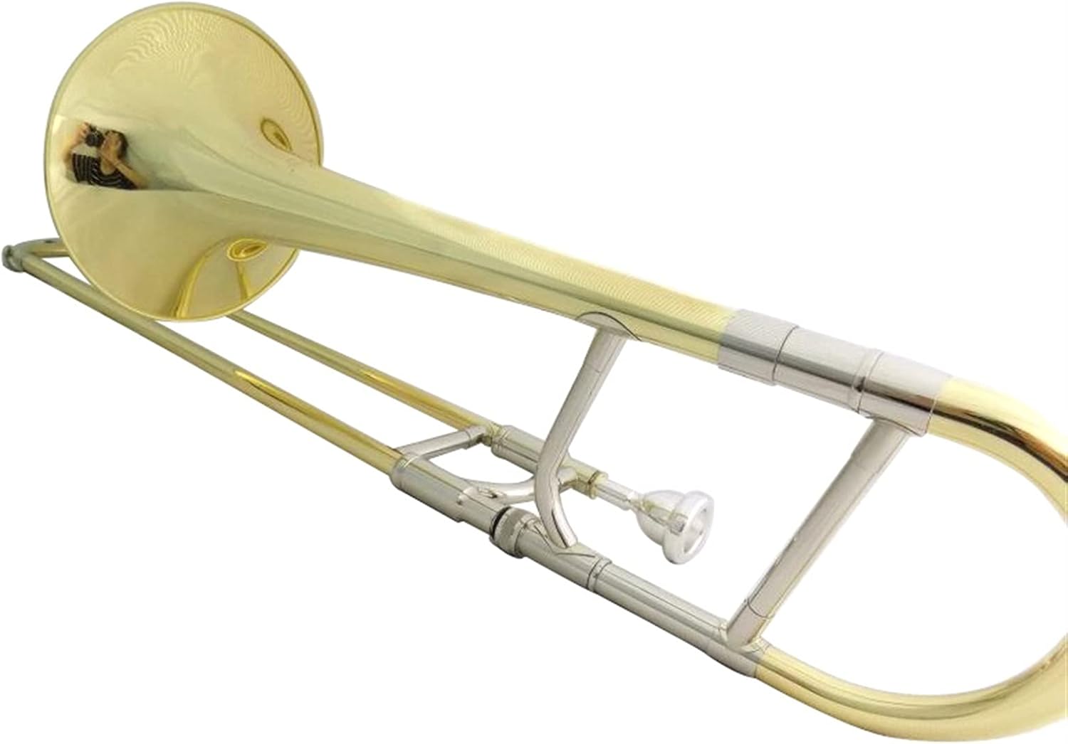 Standard Trombone EB Alto Trombone with Case Mouthpiece Yellow Brass Trombones Musical Instruments Valve Trombone