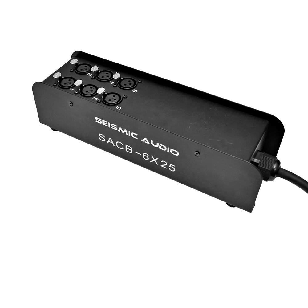Seismic Audio SACB-6x25 6-Channel Low Profile XLR Send Sub Snake Cable, 25-Feet