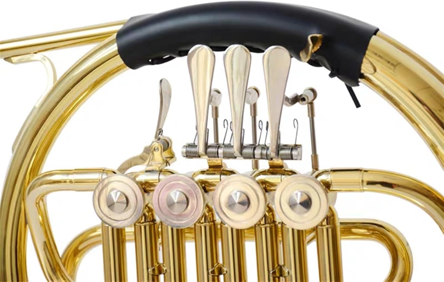 Brass French Horn B Flat Horn Four-key Split Horn Single Horn Performance Exam Practice Horn