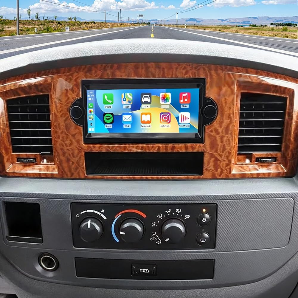2G+64G Car Radio Upgrade for Dodge Ram 3500 2006-2008 with Wireless CarPlay and Android Auto, 6.86 Inch Touchscreen Android 13 Double Din Car Stereo w/Bluetooth GPS WiFi FM RDS SWC Camera