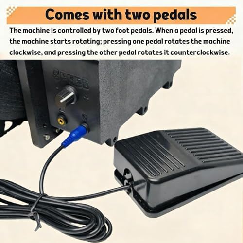 Adjustable Electric Wool Drum Carding Machine with Foot Pedal, Fast Reverse & Forward Speed, for Fiber Blending & Color Mixing, for Wool Combing