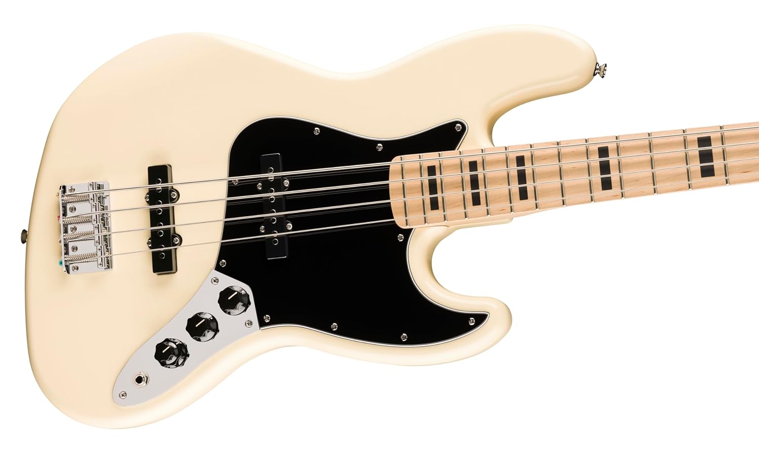 Affinity Series Active Jazz Bass, Maple Fingerboard, Black Pickguard, Olympic White