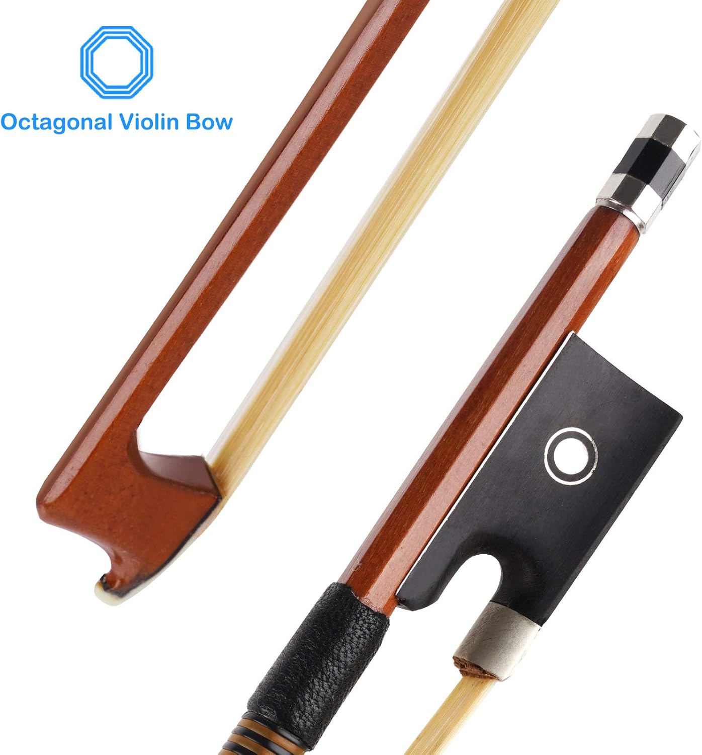 Vangoa Electric Violin Full Size 4/4, Black Silent Electric Violin, Solid Wood Metallic Electric Fiddle with Ebony Fittings, Beginner Kit for Adults Teens