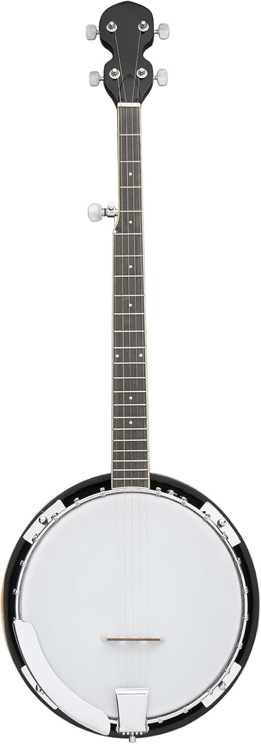 Full Size 5 String Right Handed Banjos Set with Closed Solid Sapele Back & Premium Mahogany Neck and Premium Accessories