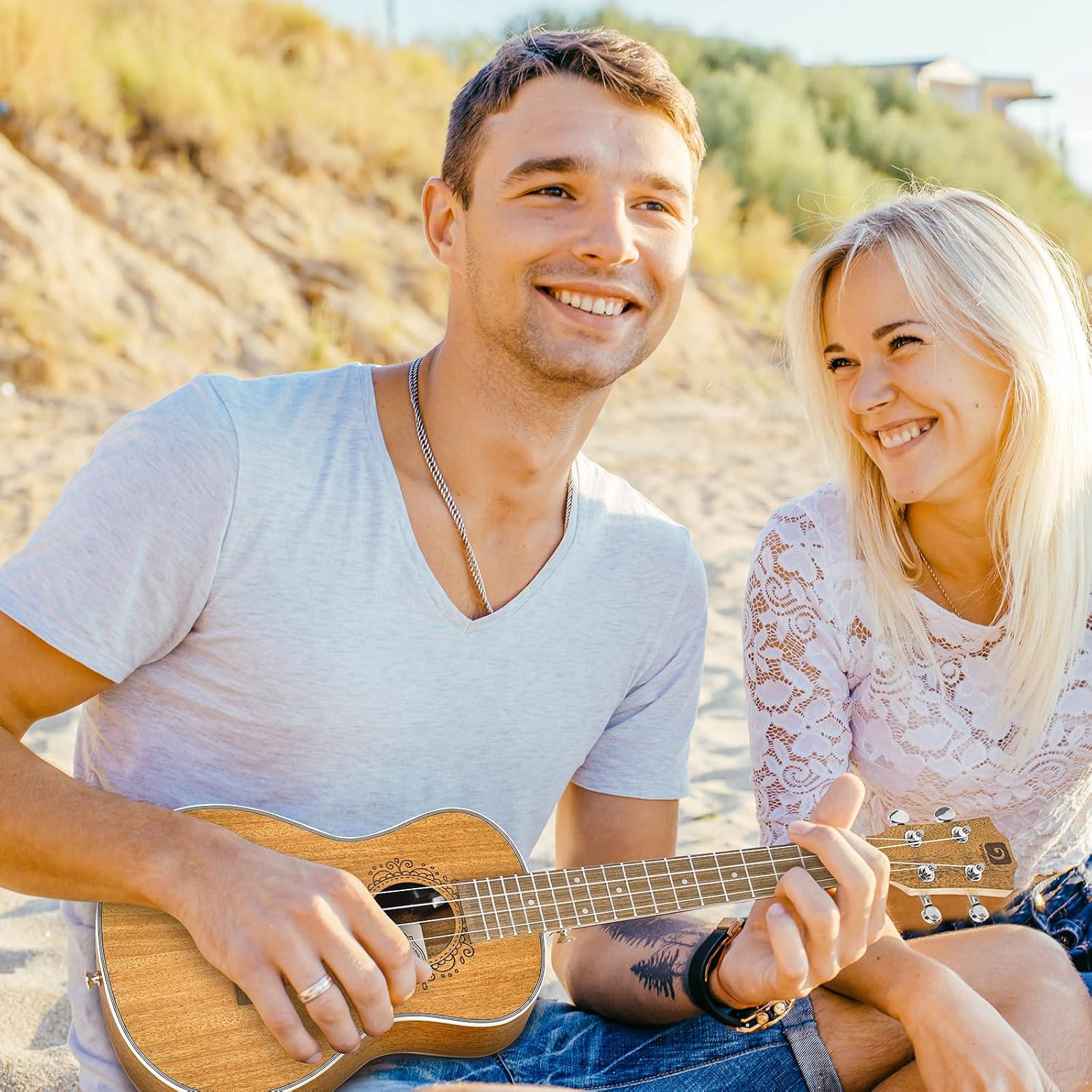 Tenor Ukulele, Acoustic Electric Ukelele 26 inch Uke Mahogany Ukulele Professional Set with Equalizer Starter Kit (Gig Bag, Picks, Straps, Strings, Cleaning Cloth, Getting Started Manual) by Vangoa