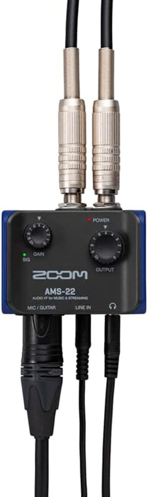 Zoom AMS-22 2x2 USB Audio Interface Bundle with Kellopy Pop Filter and 20' XLR-XLR Cable