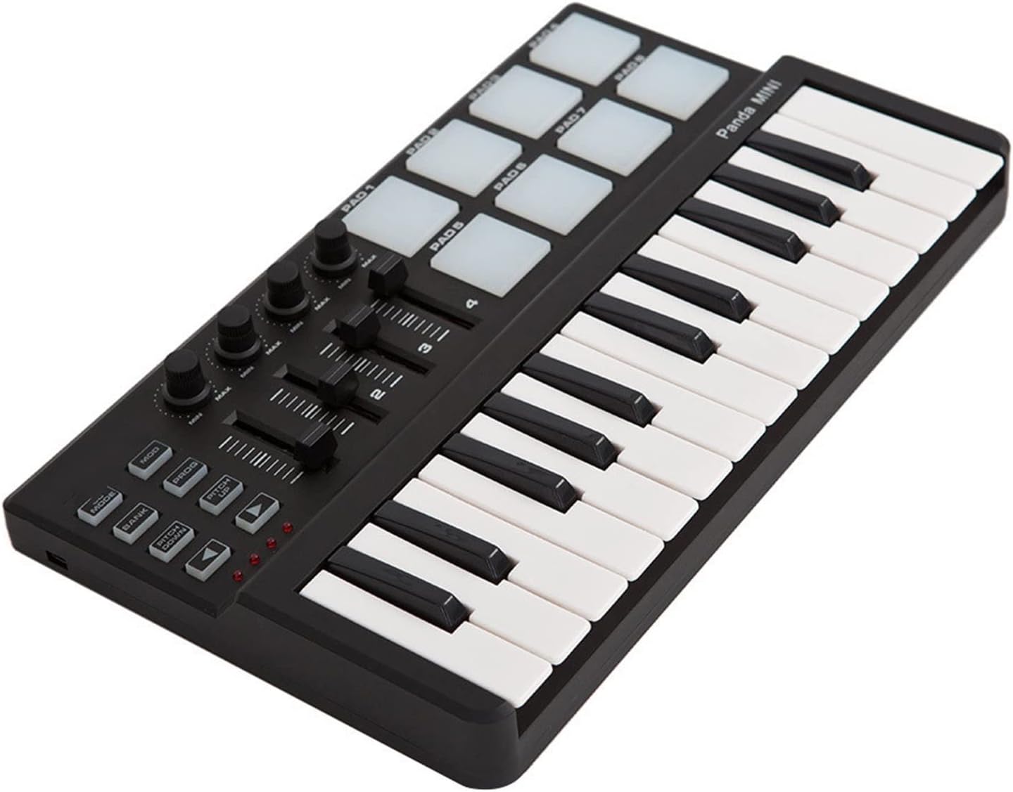 KESHUO Electric Keyboard MIDI Keyboard Controller Mini 25-Key USB Keyboard and Drum Pad MIDI Controller Professional Musical Instruments