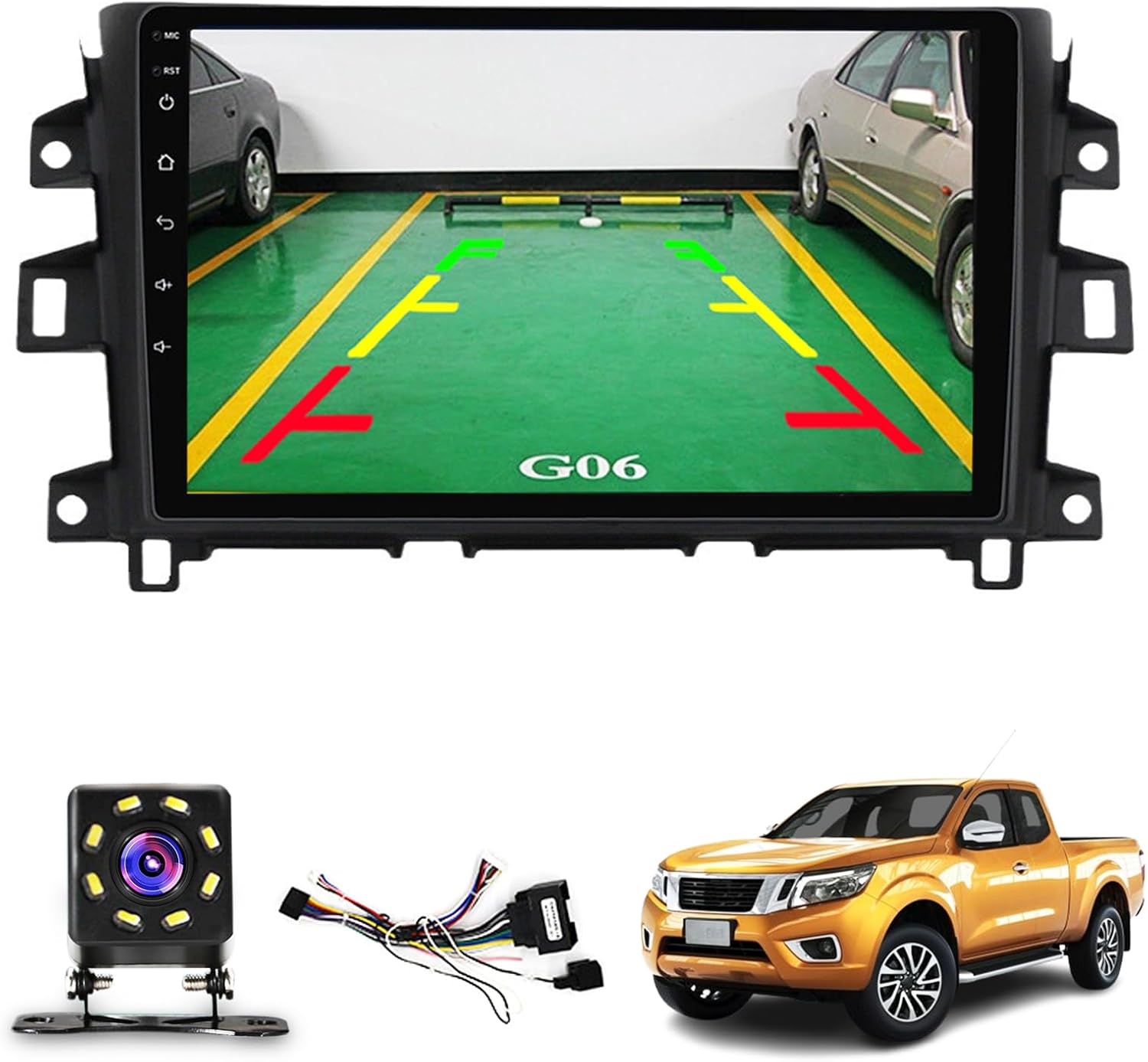 Android 13 Car Stereo Radio for Nissan Navara NP300 (2011-2016), 9 Inch Touch Screen Head Unit Multimedia Video Audio Player with CarPlay Android Auto GPS Bluetooth FM(Size:Quad Core 1+16 G)