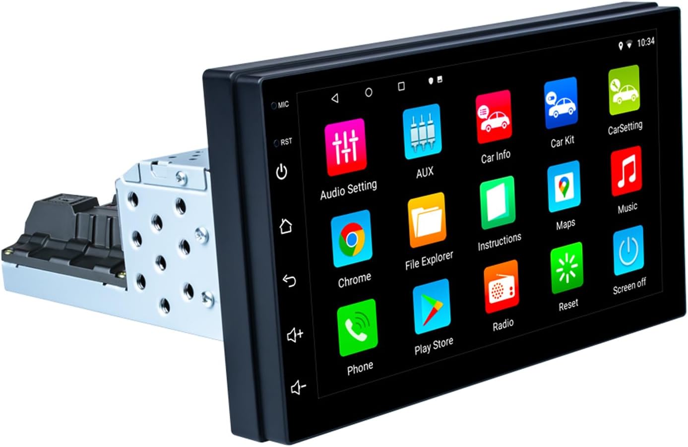 Single DIN Car Stereo Wireless CarPlay, Android Auto, 7 Inch Touchscreen, Bluetooth, FM Radio Receiver