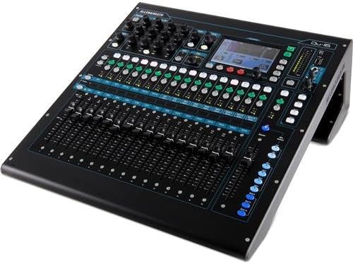 Allen & Heath QU-16C Rack Mountable Compact Digital Mixer, Chrome Edition + Headphones + Stereo Interconnect Cable + Label Kit + 10 ft Cable + Mic Cable - Top Value Mixer Accessory Kit!