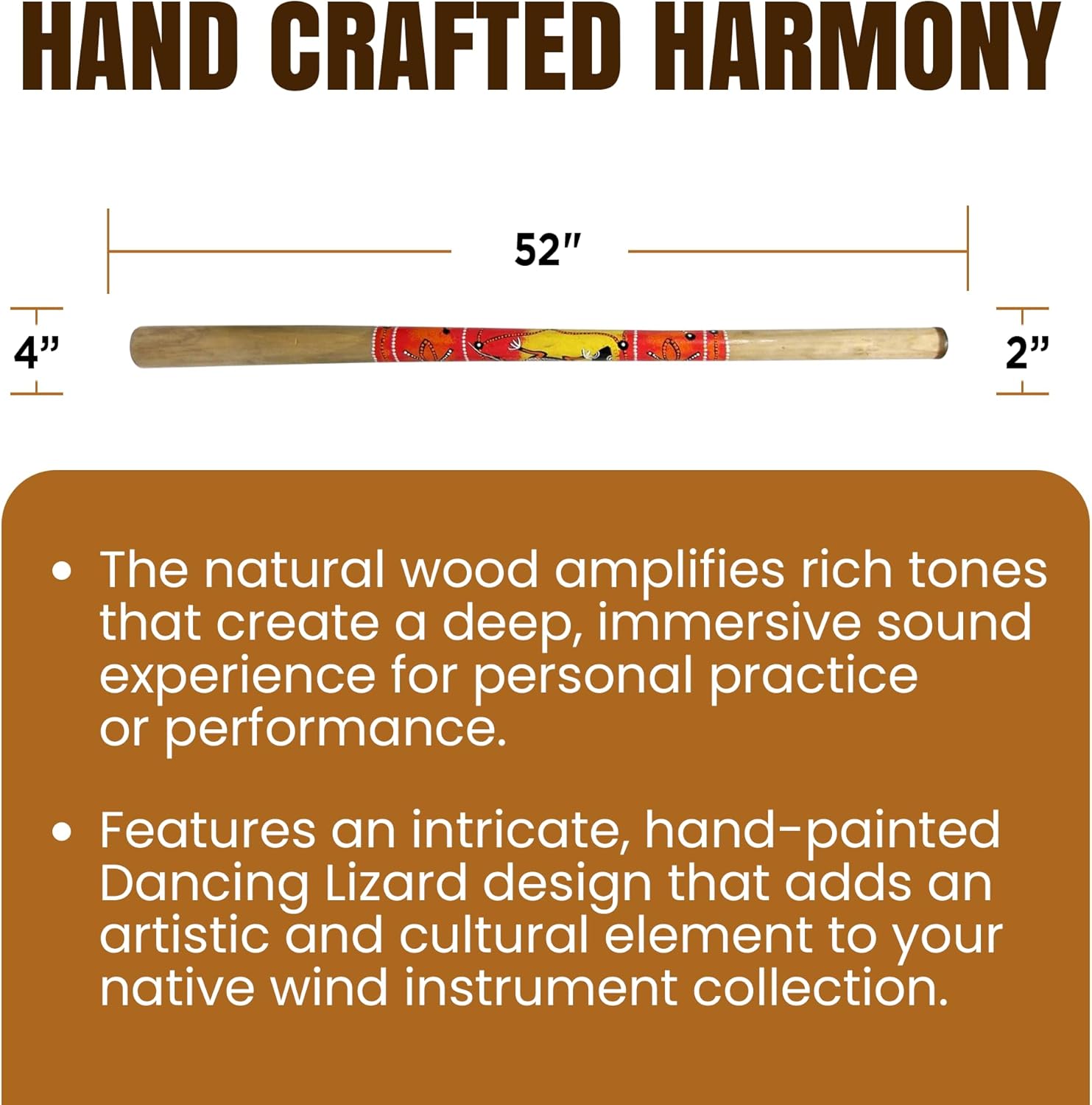 Solid Wood Didgeridoo, 52