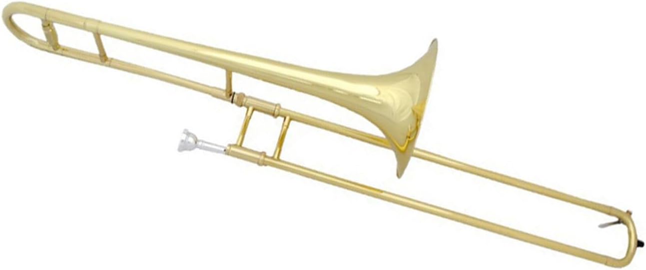 Adult Trombone Instrument Alto B Flat Trombone Lacquered Gold Playing Practice Instrument
