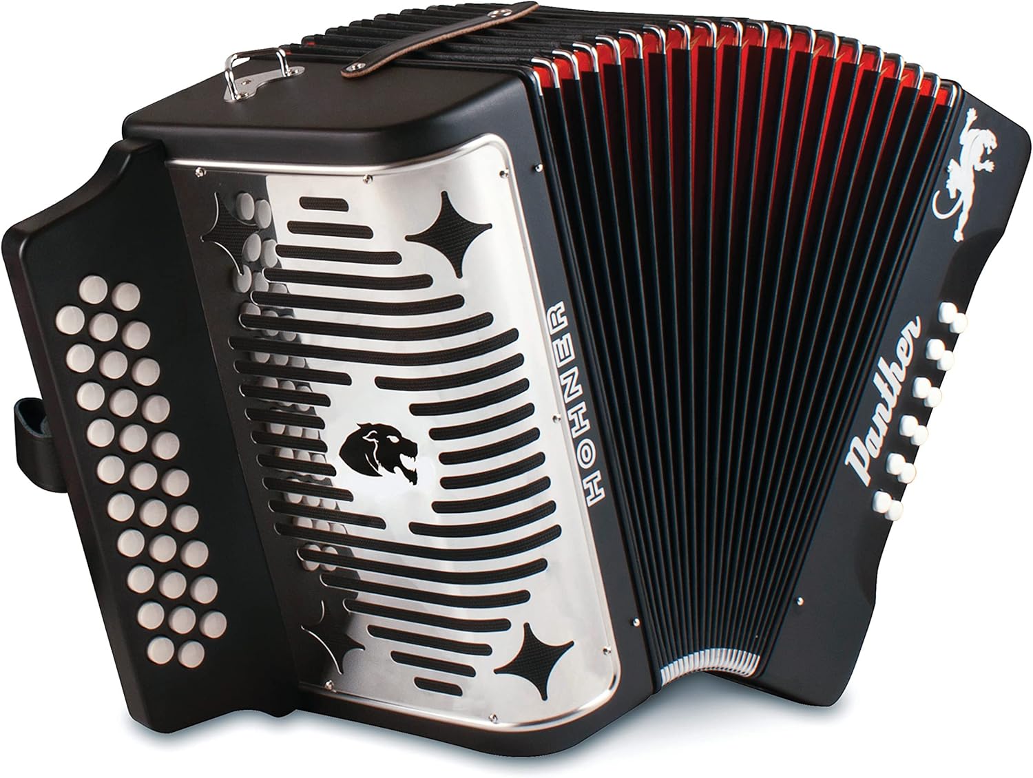 Hohner Accordions Panther 3-Row Diatonic Accordion (Black)