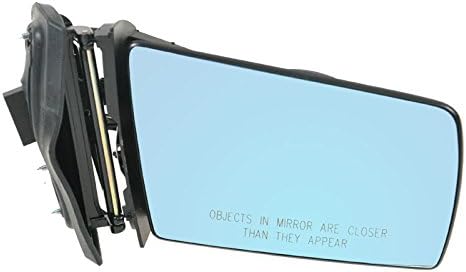 TRQ Passenger Side Mirror Assembly Power Heated Memory Paint to Match Smooth Black Foldaway Compatible with 1996-1999 Mercedes-Benz E300 1996-1999 E320 1997 E420 1998-1999 E430 1999 E55 AMG
