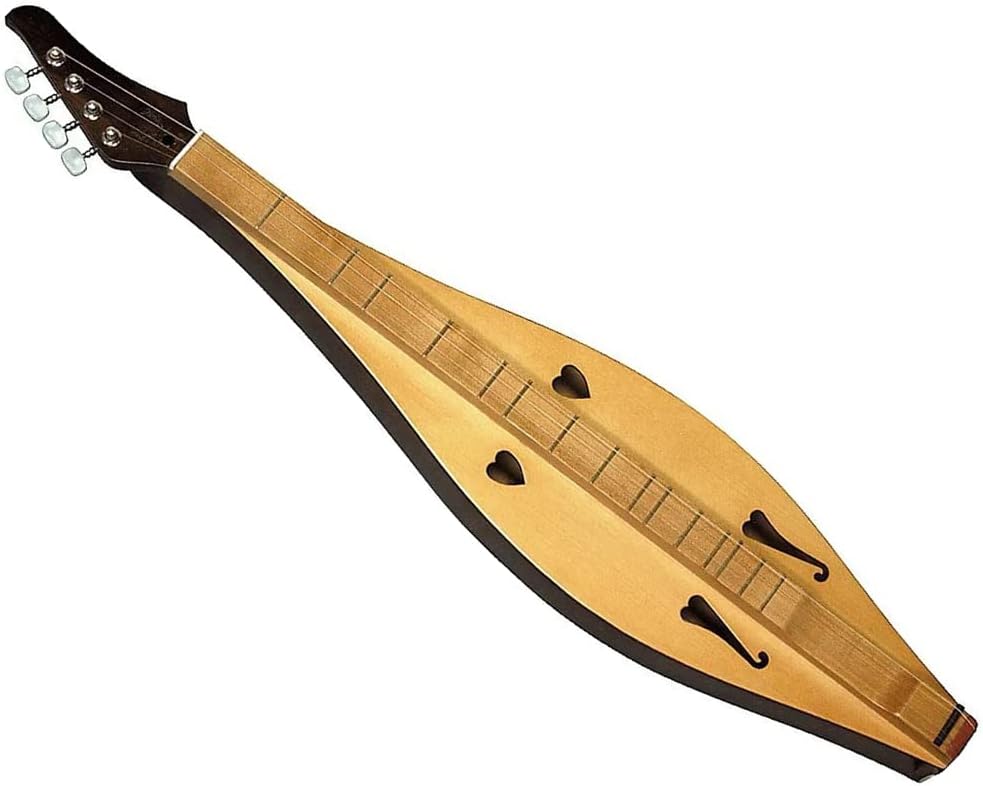 Applecreek ACD100 Dulcimer 4-String Spruce Teardrop Appalachian Mountain Instrument with Bag, Hal Leonard Book, D'Addario J64 Strings Bundle - Made in Romania ACD100K