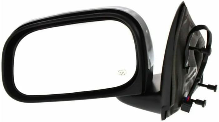 KarParts360 For Chrysler Aspen 2007 2008 2009 Door Mirror Driver Side | Power Glass | Heated | Foldaway | Black | Flat Glass | With Chrome Cover | Code GTS | Replacement For CH1320285 | 55364665AI