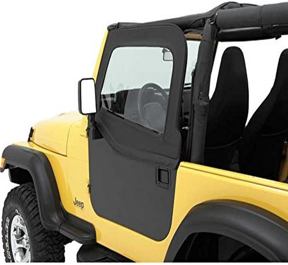 Bestop 5179515 Black Denim Element Upper Fabric Doors for 1980-1995 CJ7 & Wrangler