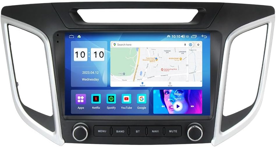 Android Car Stereo for Hyundai IX25 2015-2019,9 inch IPS Touchscreen with Upgrade Wireless CarPlay & Android Auto,WiFi/GPS,Support SWC and Subwoofer,8-Core 8G+256G