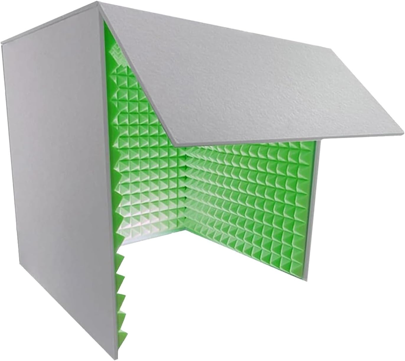 Small Music Recording Studio, Vocal Sound Proof Sponge Panels, Noise Reduction Sound-Absorbing Shield, Portable Recording Booth for Music Recording Use,Green