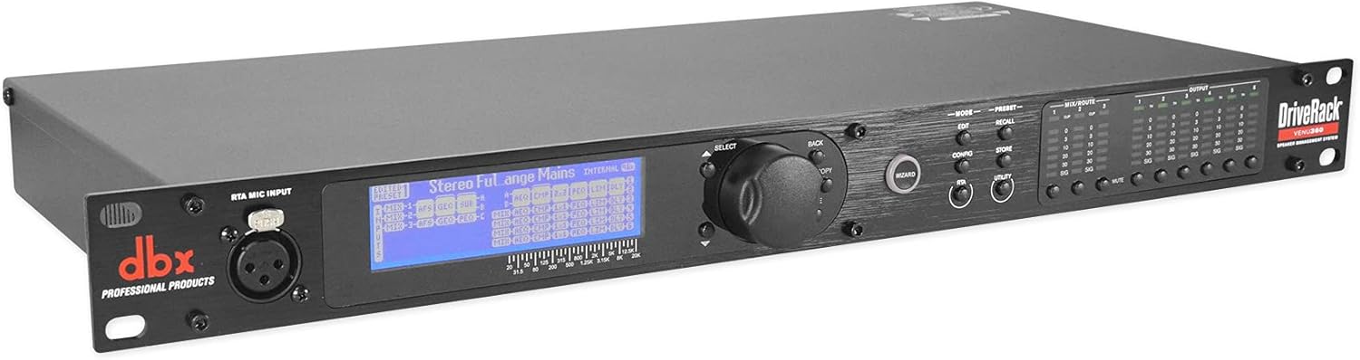 Audiosavings Bundle: (6) Rockville RCXFM20E-B 20 Foot Female to Male XLR Mic Cable Bundle with DBX VENUE360 VENU 360 DriveRack 3x6 PA Speaker Sound Processor System+APP (7 Items)