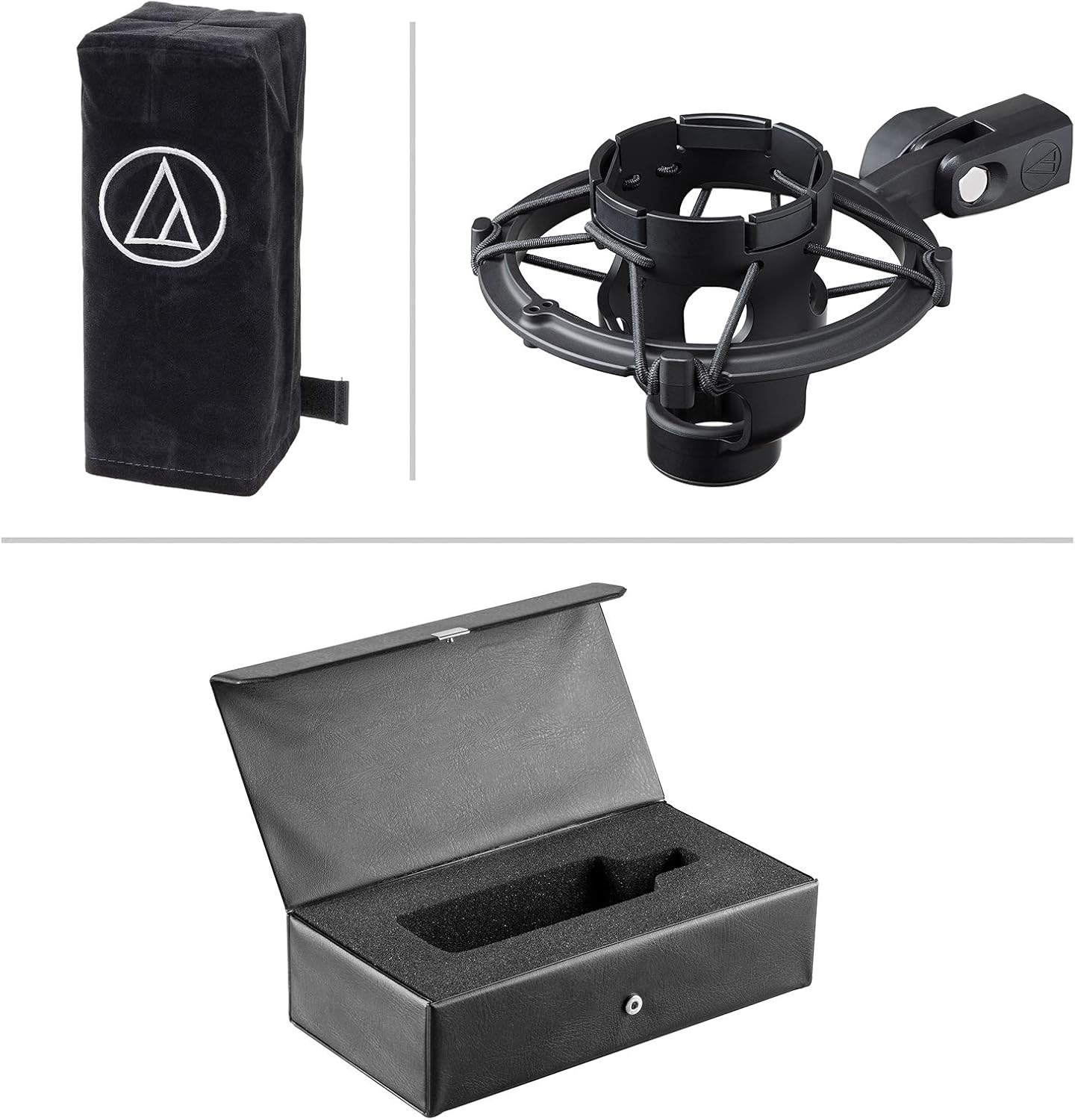 Audio-Technica AT4033A Condenser Microphone+Mount+Cover+Case+Headphones+Shield