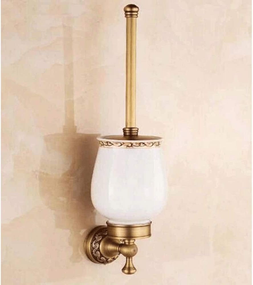 Toilet Brush Cleaner Soft Bristles Toilet Bowl Brush and Holder for Bathroom Deep Cleaning Wall Mountable, White