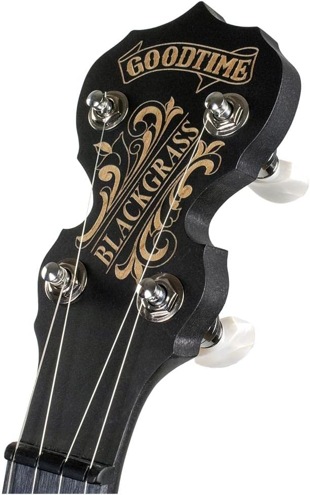 Deering Goodtime BLACKGRASS 5-String Bluegrass Banjo with Hard Case - All-Black Resonator, Neck and Hardware - Midnight