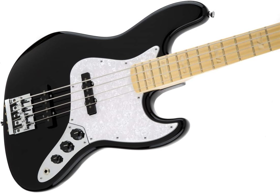 Fender 0197702806 US Geddy Lee Jazz Bass Guitar Maple Neck, Black