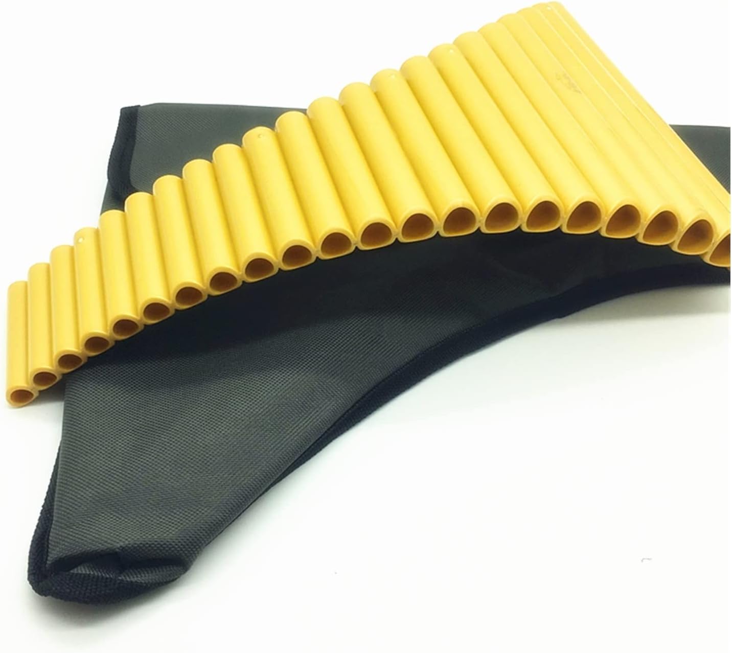 22 Pipe ABS Plastic Panpipe G Key Panflute Right/Left Handmade Woodwind Musical Instruments (Color : Golden Left Hand)