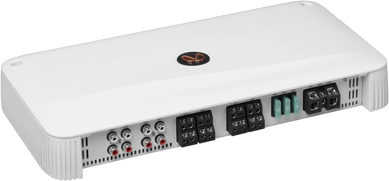 Infinity MARINEM6008A Marine Amplifier, 75 Watts RMS x 8, 250 Watts RMS x 4 Bridged