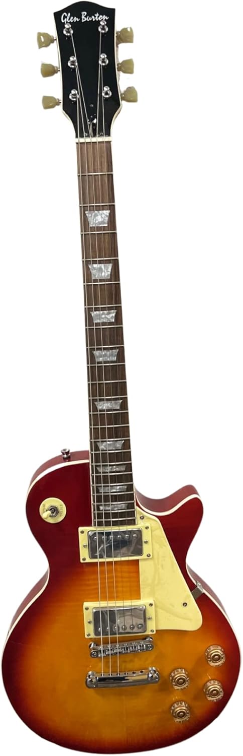 Glen Burton 6 String Electric Guitar Pack, Right, Cherryburst (BGE320BCO-CBS)