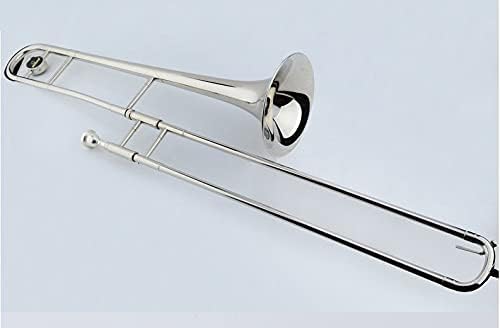 Student Trombone Instrument Sound BB Tenor Trombone Trombone Kit (Color : Silver)