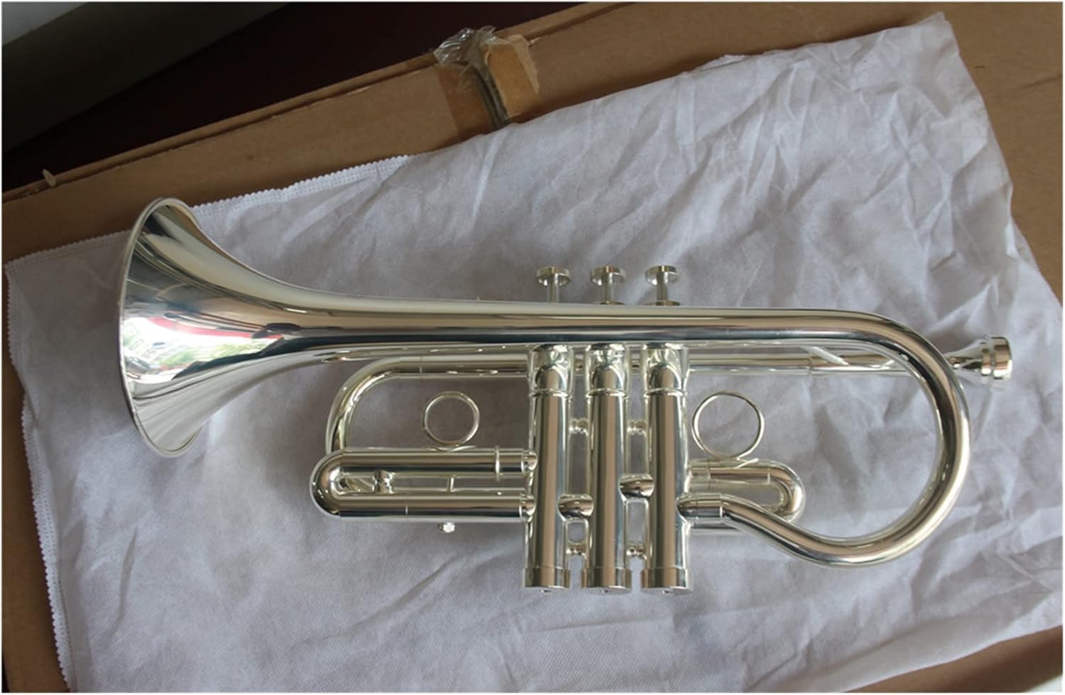 Trumpets Beginner Professional Grade Silver Plated Tone EB Cornet Trumpet Set
