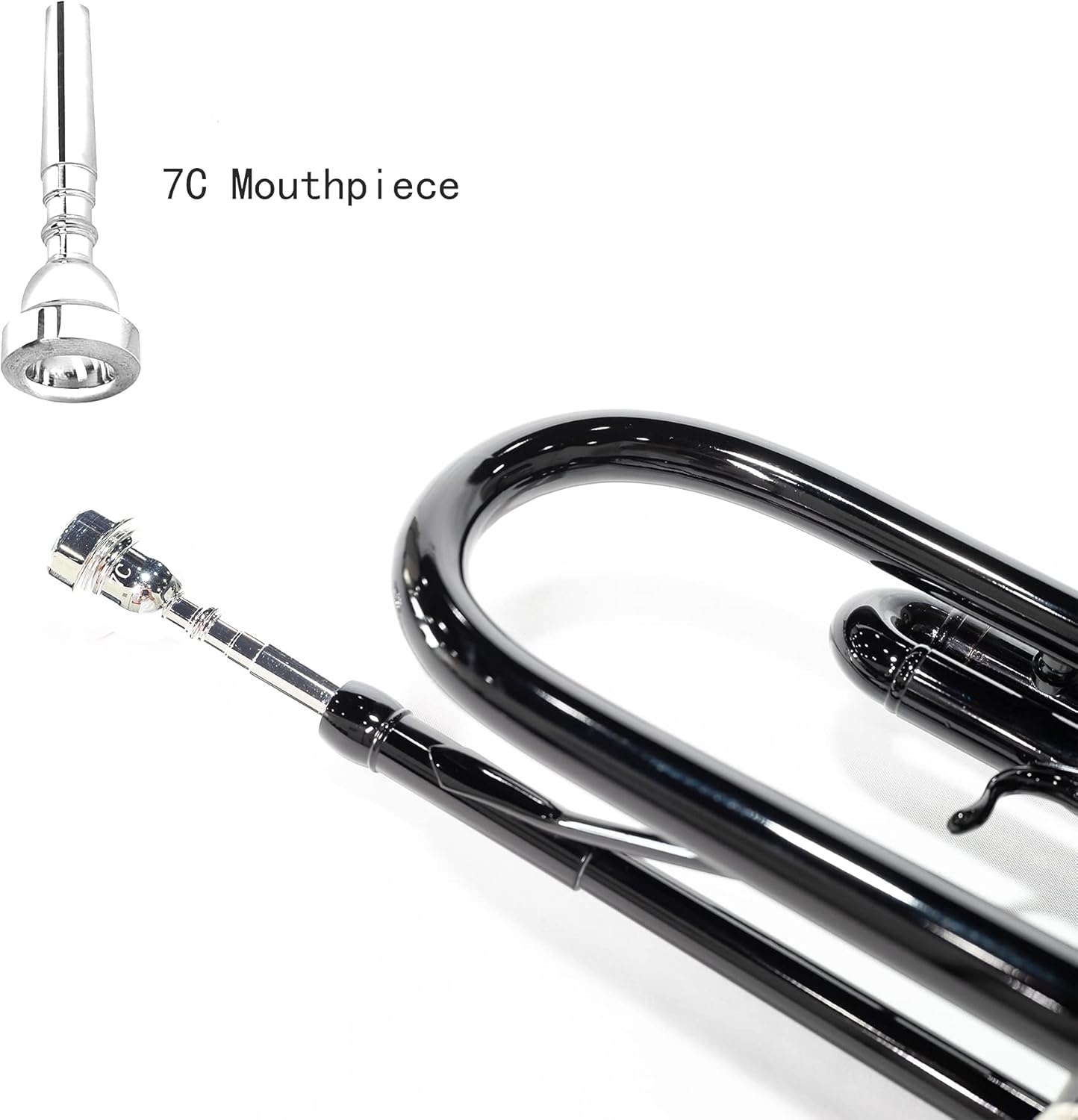 LeSage Student Trumpets Standard Bb Brass Trumpet for Beginner Black Trumpet b Flat with 7c Mouthpiece