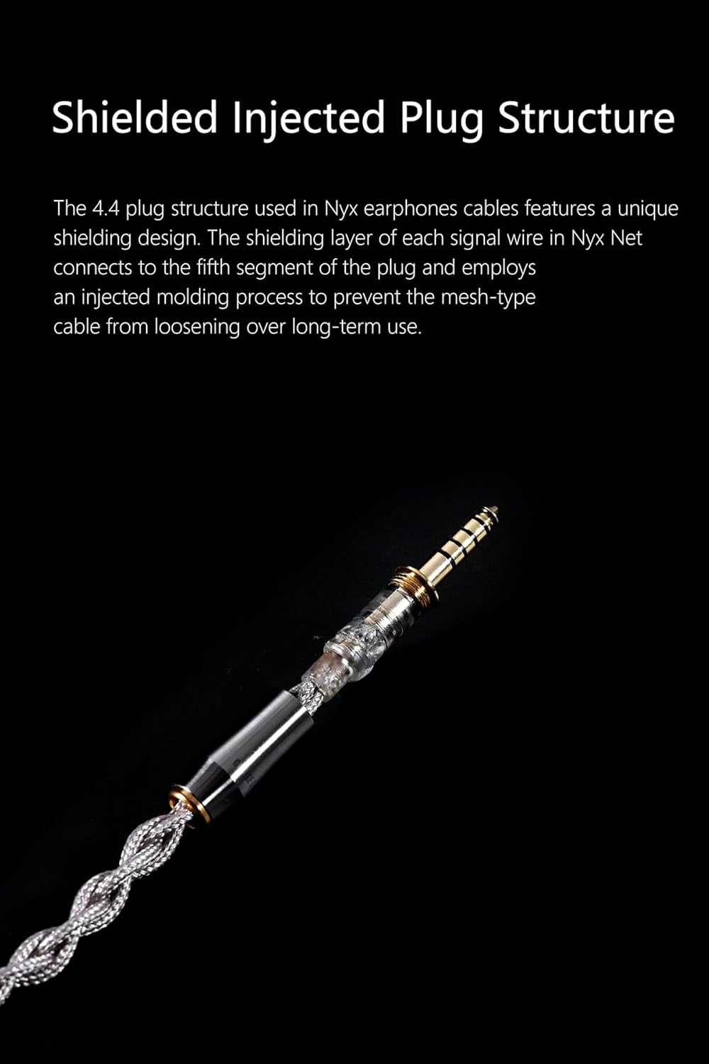 DD ddHiFi BC130 Net (Nyx Net) High-Purity OCC Shielded Earphones Upgrade Cable with 4.4mm Standard Plug