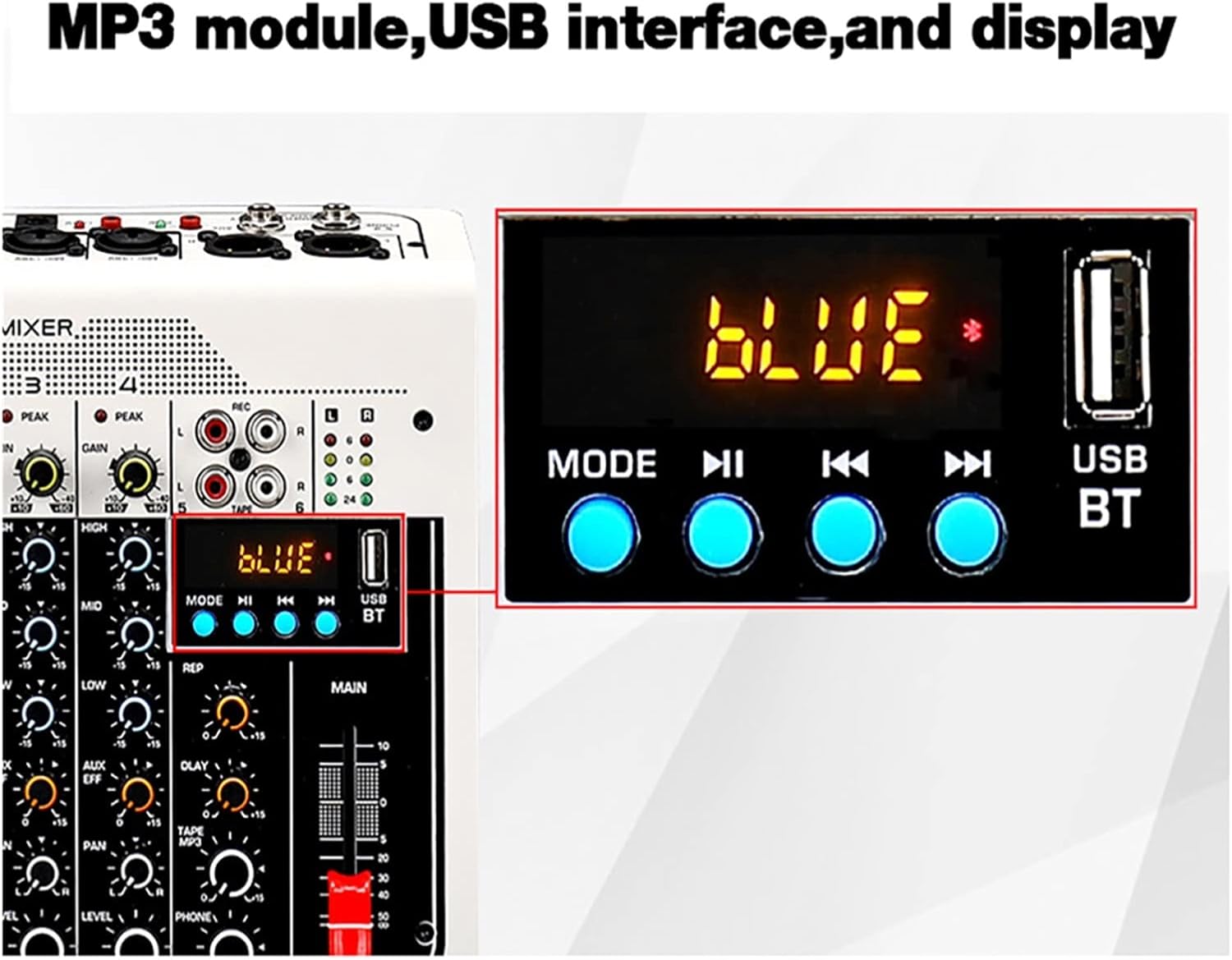 Audio DJ Mixer USB Live Stage KTV Mixer for Pc 6 Channel Sound Table Mixing Card Digital Consoles Controller Professional Console Dj Podcast Equipment