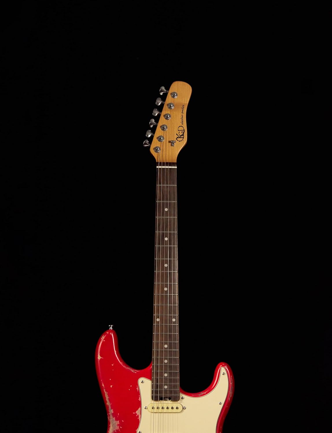 KGD Relic Electric Guitar,Roasted Maple Neck and Rosewood fingerboard,Bone Nut,6-String Relic Guitar,Professional/Full Size/Electric Guitars for Adults