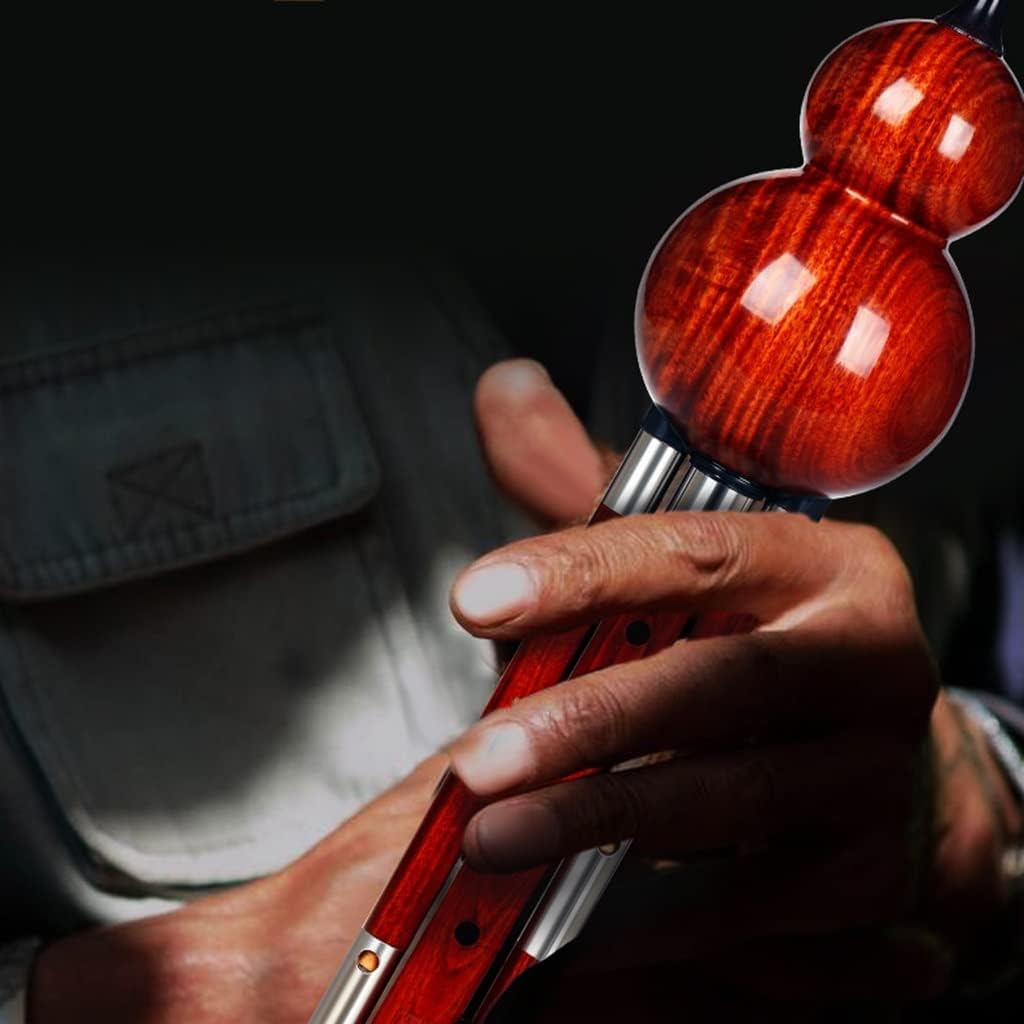 Flutes Musical Instruments Gourd Musical Instrument Beginner Professional Playing The Gourd Mahogany Sound Tube Soft Tone Send Lanyard and Box (Color : Red, Size : G-Key)