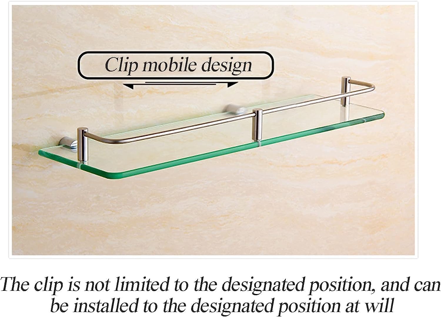 Xzeit Shower Shelves,Corner Shower Caddy, Wall Mount Stainless Steel Tempered Glass Rack, Shower Caddy ShelfShampoo Holder Organizer, Silver (Size : 60cm/23.6in) (Size : 60 (Size : 40cm/15.7in)