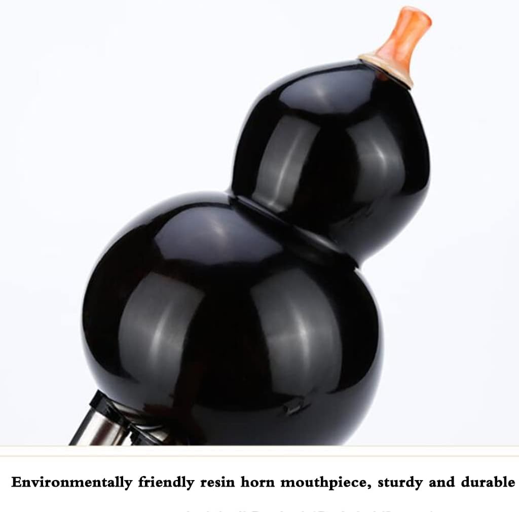 Flutes Musical Instruments Ebony Cucurbit B-Flat C-A Playing Instrument Traditional Musical Instruments for Beginners with Chinese Knot and Box Tonal Beauty (Color : Black, Size : G-Key)