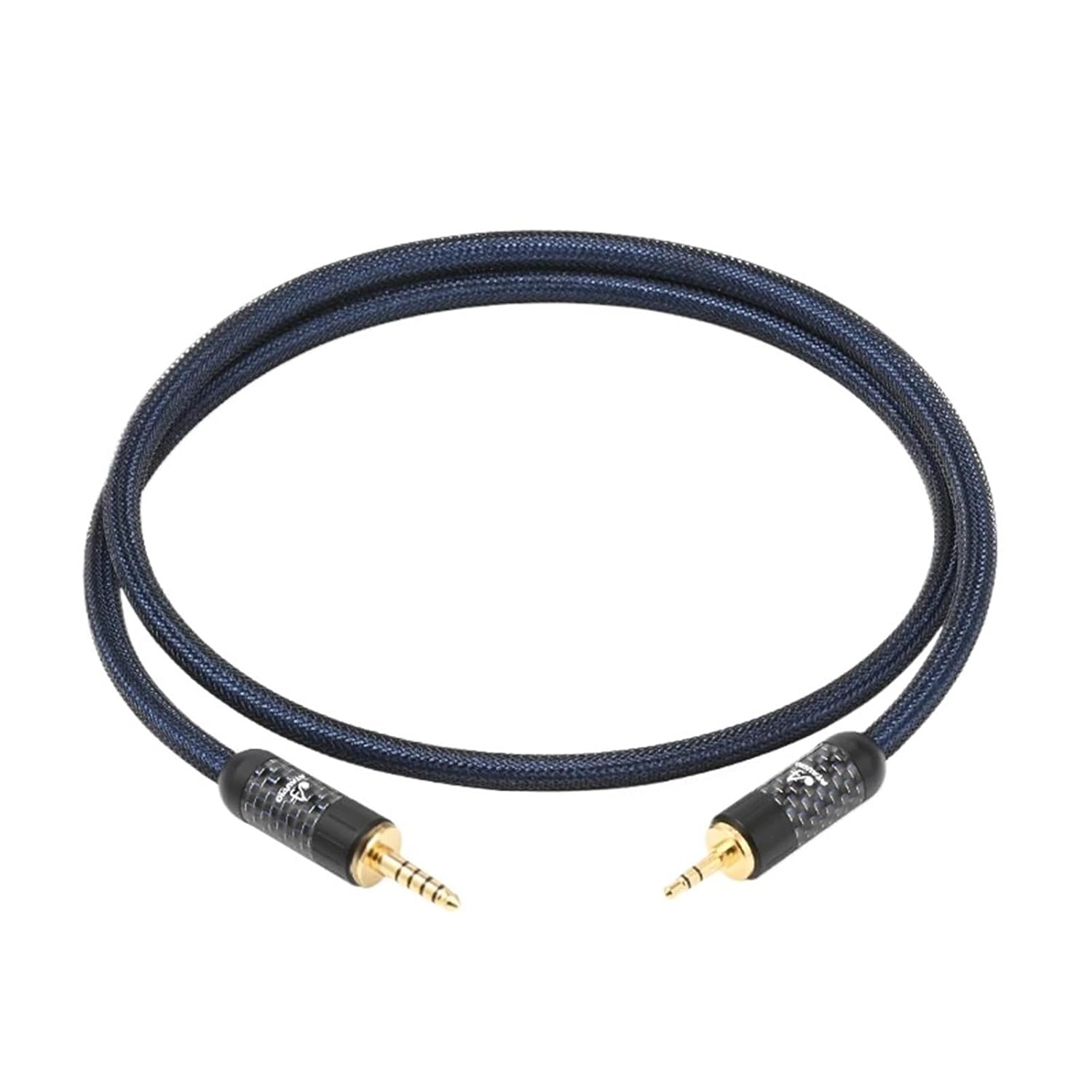 HiFi 4.4 to 3.5 Cable Pure Silver Balanced 4.4mm to 3.5mm Aux Jack Male to Male Audio Cable for Earphone Car Phone(1.5m)