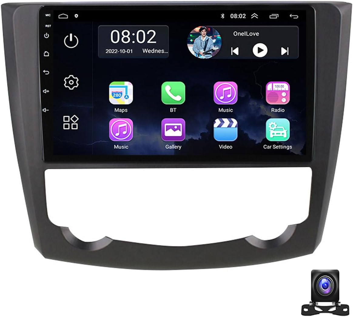 Android 11 Double Din Car Stereo Bluetooth Audio Receiver 9-Inch Touchscreen for Renault Kadjar 2015~2017 with AHD Backup Camera, SWC, GPS Navigation, Carplay/Auto, FM Car Radio