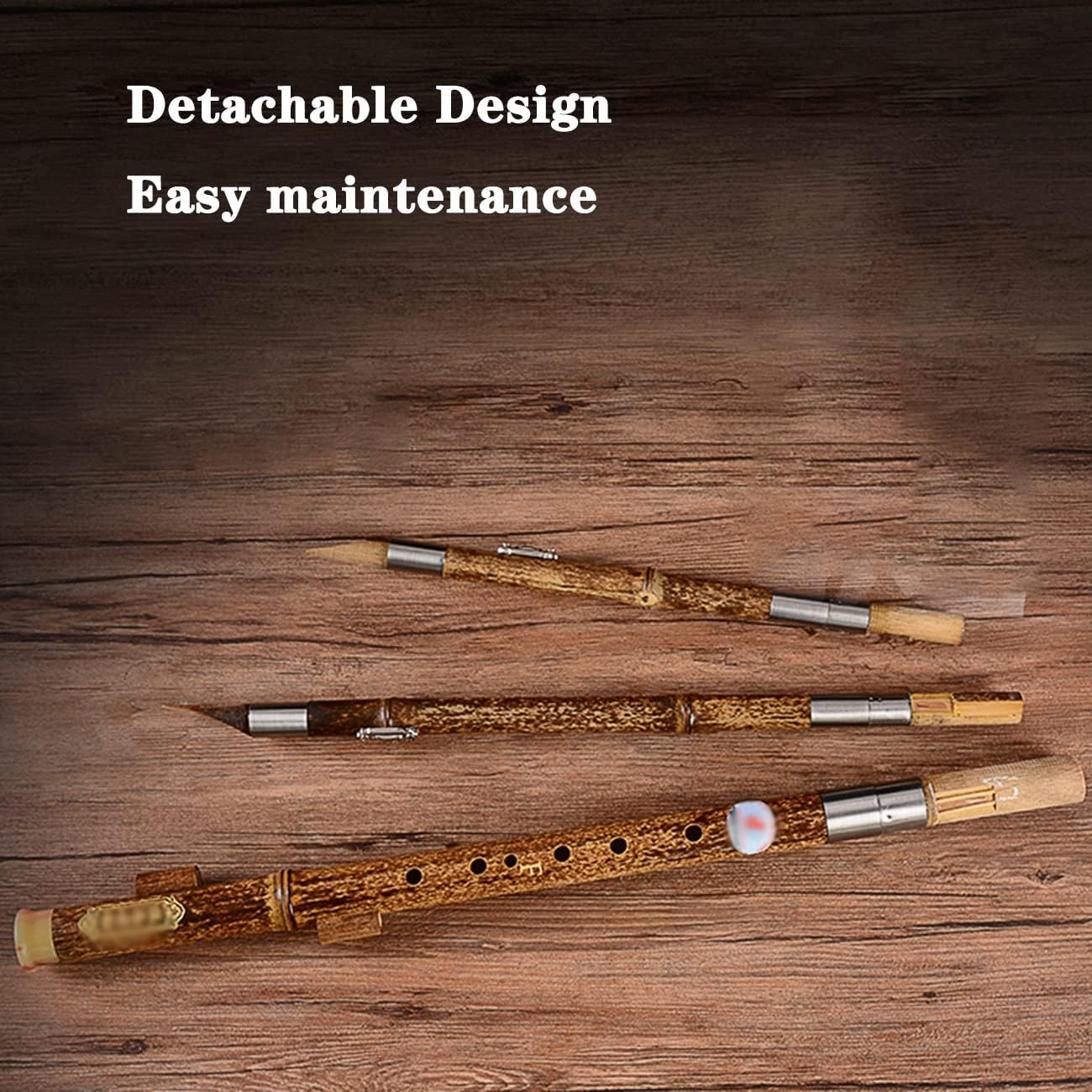 Hulusi Practice Instrument C Key B Flat Beginner Hulusi Children's Student Cucurbit Flute National Wind Instrument Flute Soft Sound and Durable (Color : BrownB, Size : F-Key)