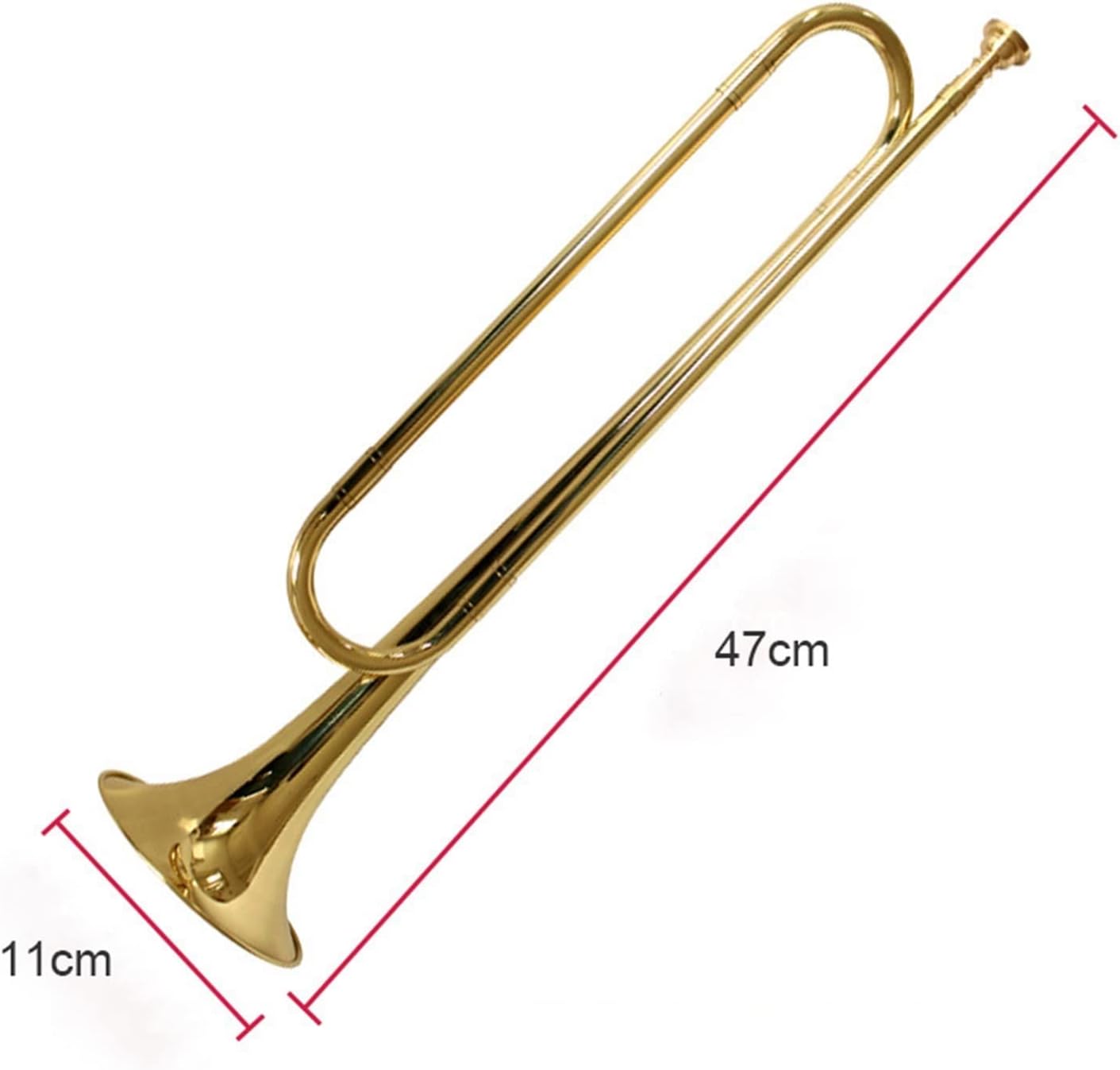 TSTS Horn Battle Trumpet Brass Musical Instrument School Band Cavalry Beginner Military Orchestra Bugle Brass Instrument Bugle Trumpet