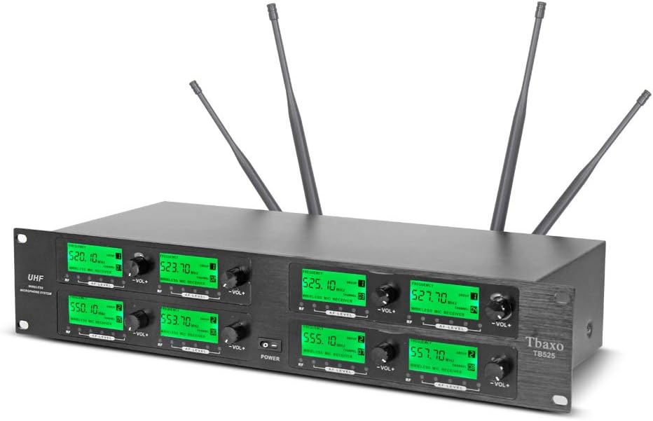 Wireless Microphone System UHF 8 Channel 8 Lavalier Bodypacks 8 Lapel Mic 8 Headsets for Karaoke System Church Speaking Conference Wedding Party 3 Year Warranty