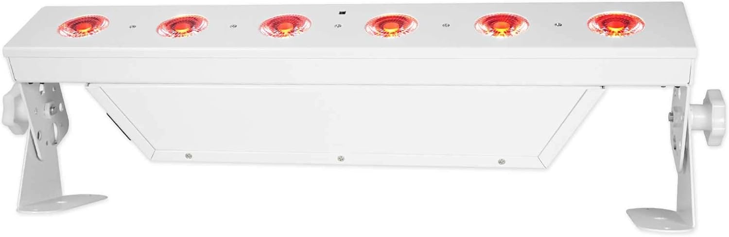 Rockville Best Strip 60 White Rechargeable Wash Light Bar, RGBWA UV, Wireless Control, for DJs, Stage and Events, 2-Piece