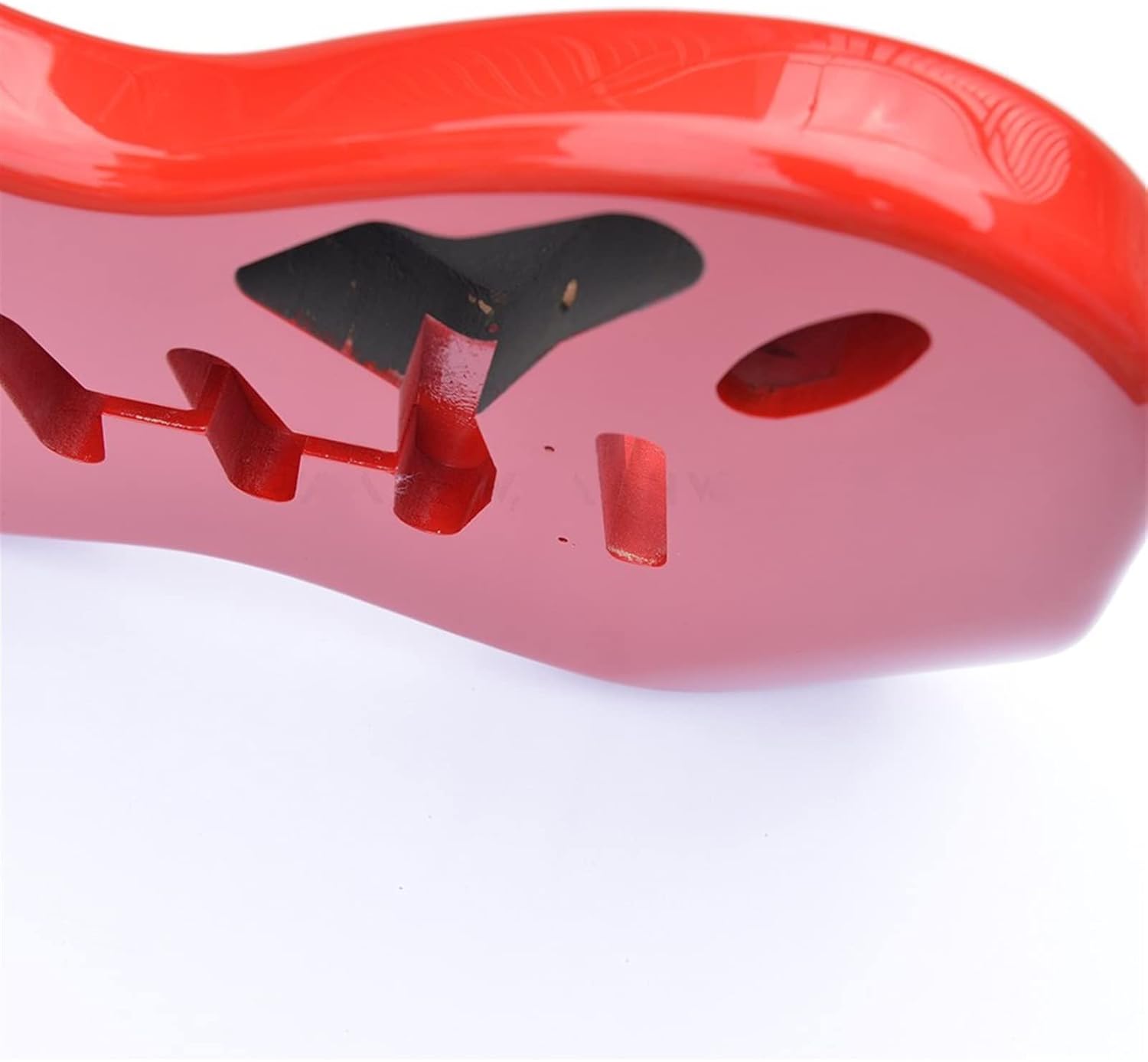 FLFL Real Nitro Alder Wood Crimson Finished Guitar Body SSS 2 Piece Boy for ST Guitar Replacement Unfinished Guitar Kit