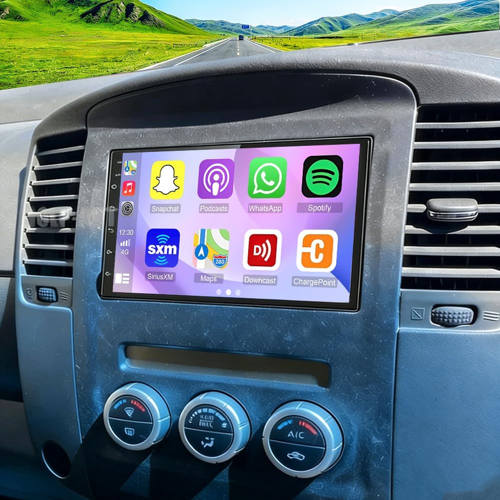 2+64G Car Stereo for Nissan Navara 2001-2011 with Wireless Carplay&Android Auto,7 Inch Android 15 Touchscreen Bluetooth Car Radio with GPS, WiFi, FM Radio,Backup Camera,SWC,MIC